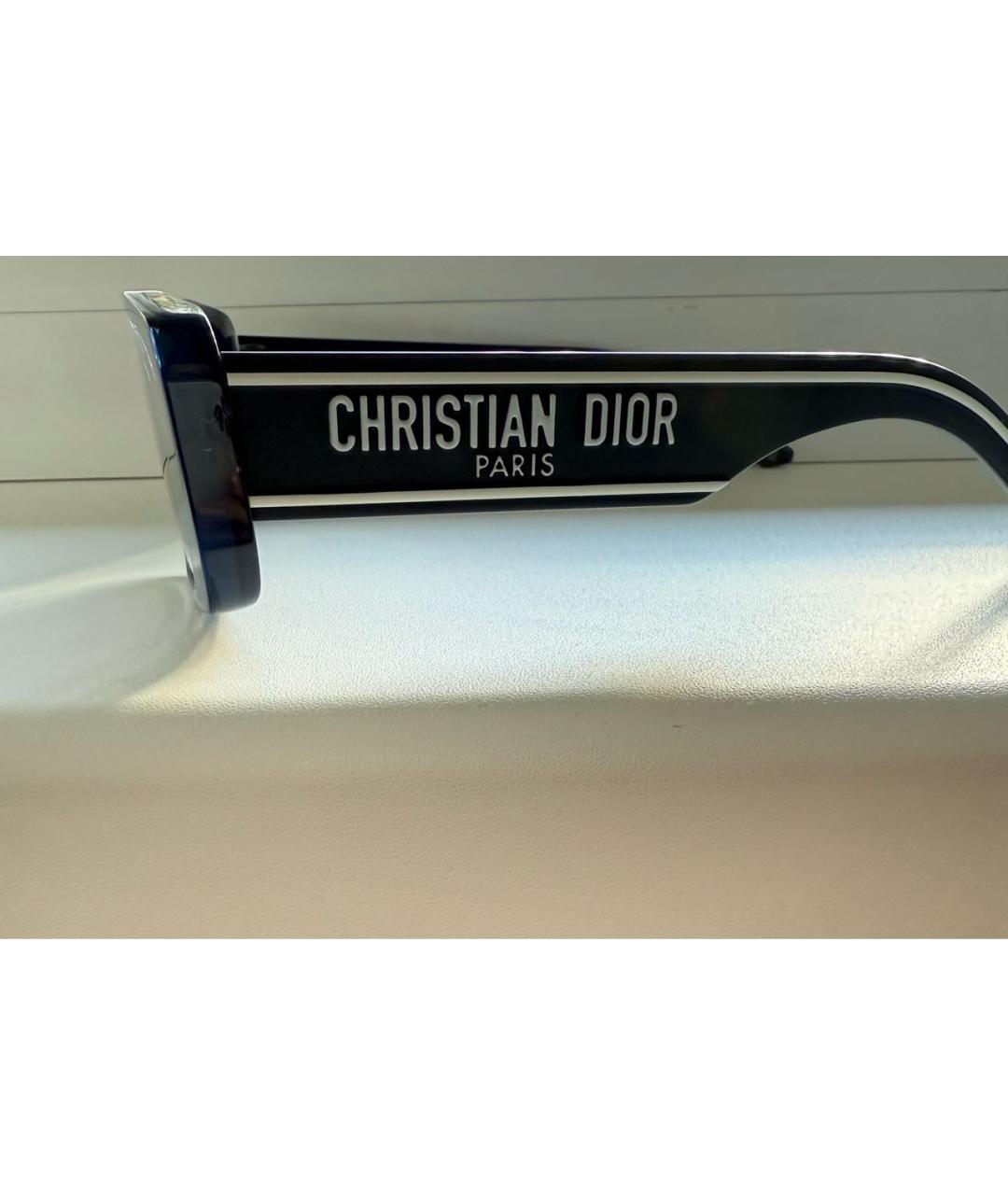 CHRISTIAN DIOR Темно-синие пластиковые солнцезащитные очки, фото 4