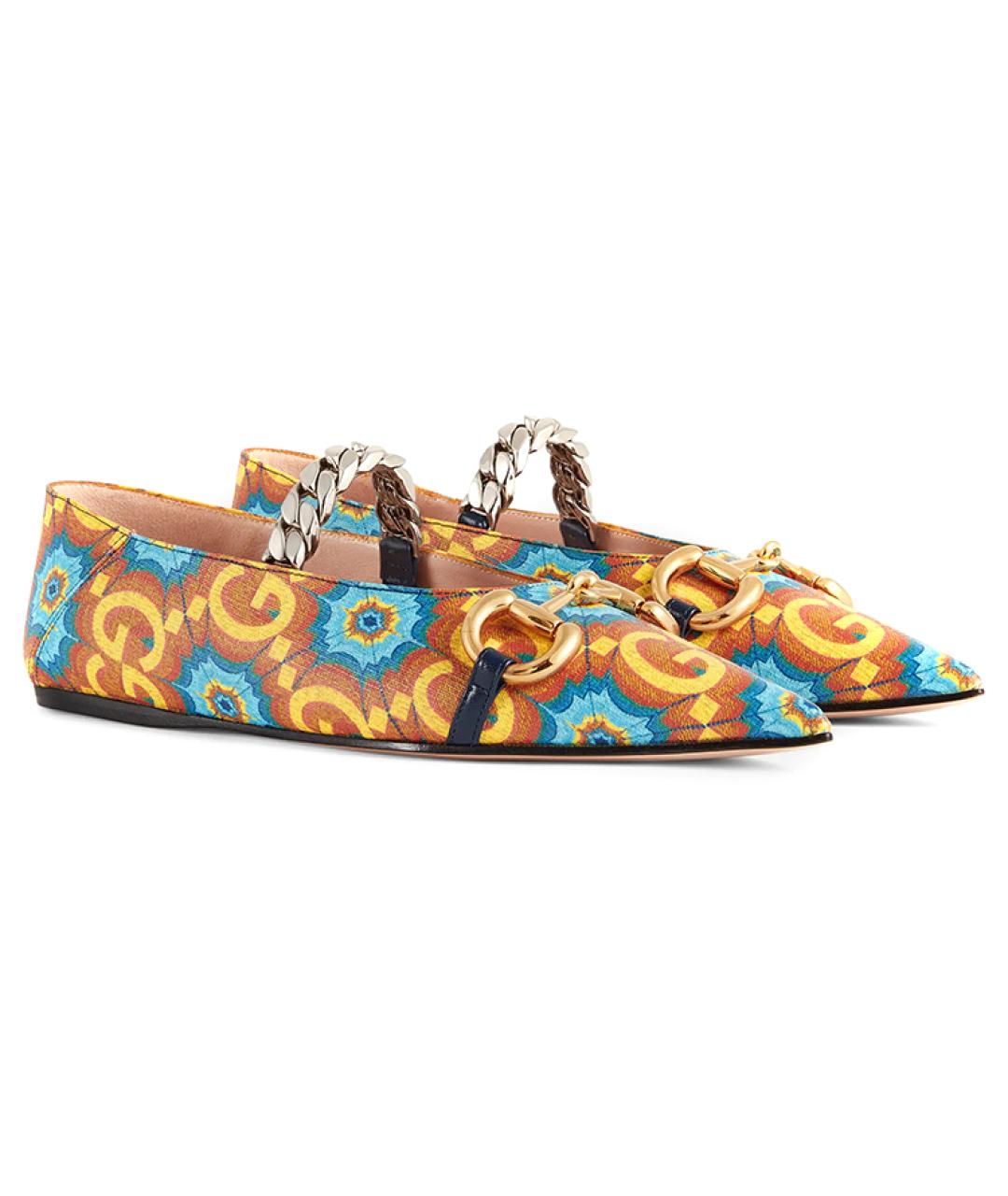 GUCCI Желтые балетки, фото 2
