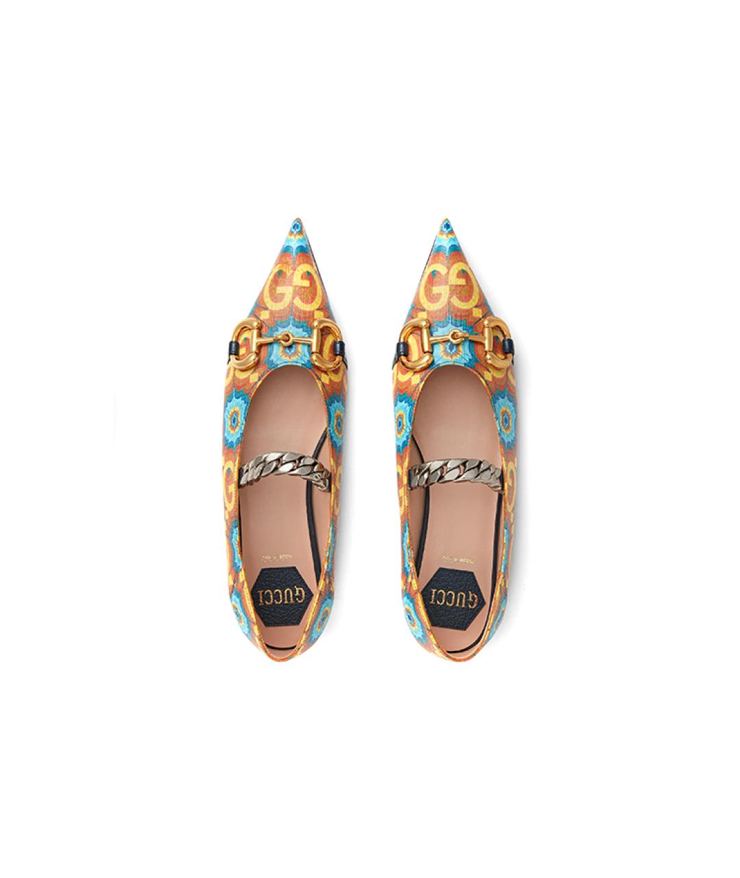 GUCCI Желтые балетки, фото 3