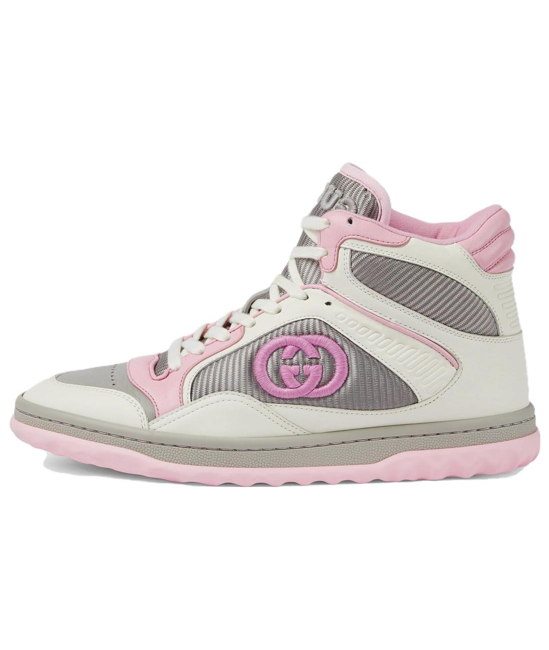 GUCCI Розовые кожаные кроссовки, фото 6