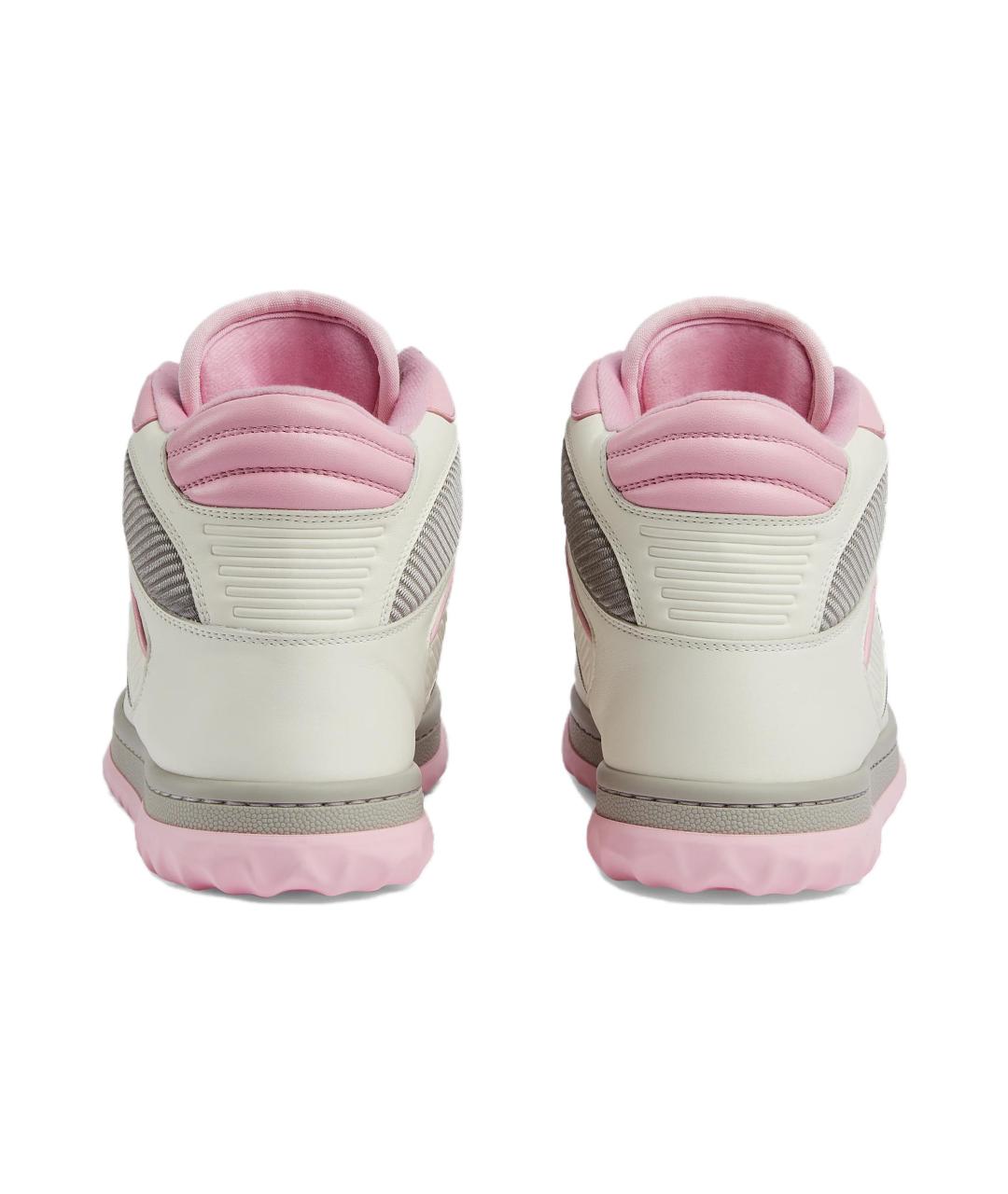 GUCCI Розовые кожаные кроссовки, фото 5