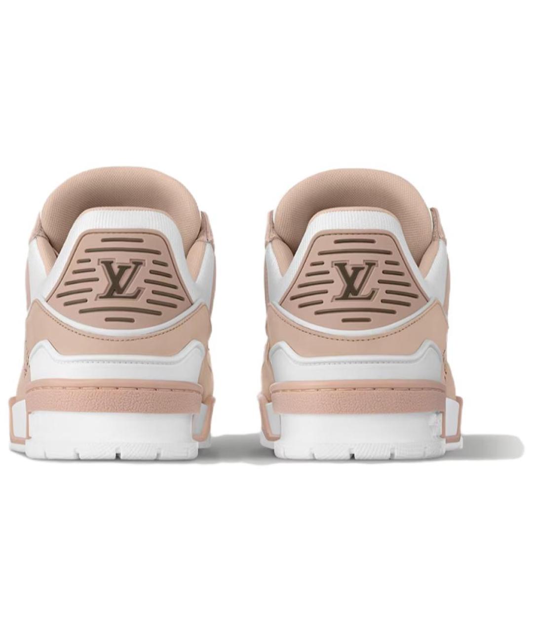 LOUIS VUITTON Бежевые кожаные кроссовки, фото 5