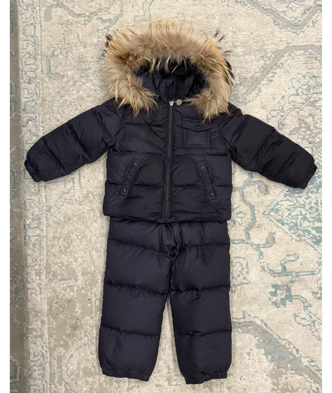 MONCLER KIDS Черный комбинезон, фото 5