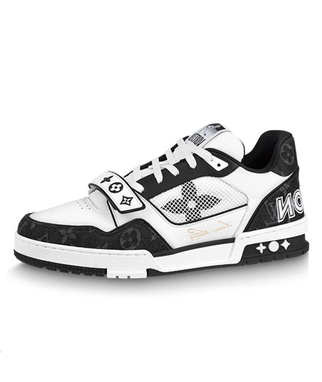 LOUIS VUITTON Белые кожаные кроссовки, фото 2