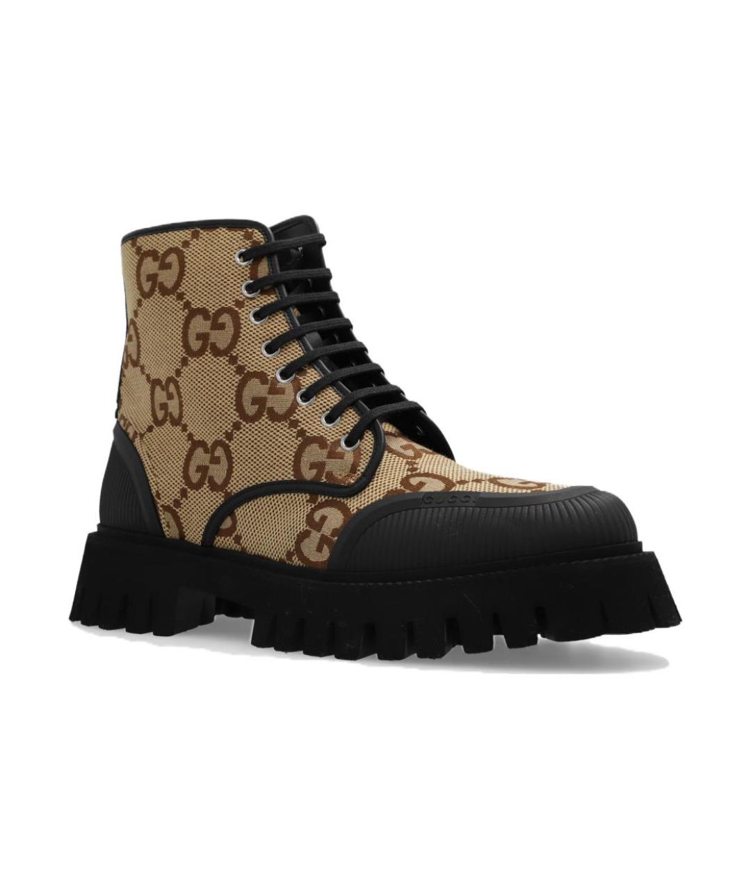 GUCCI Бежевые высокие ботинки, фото 3
