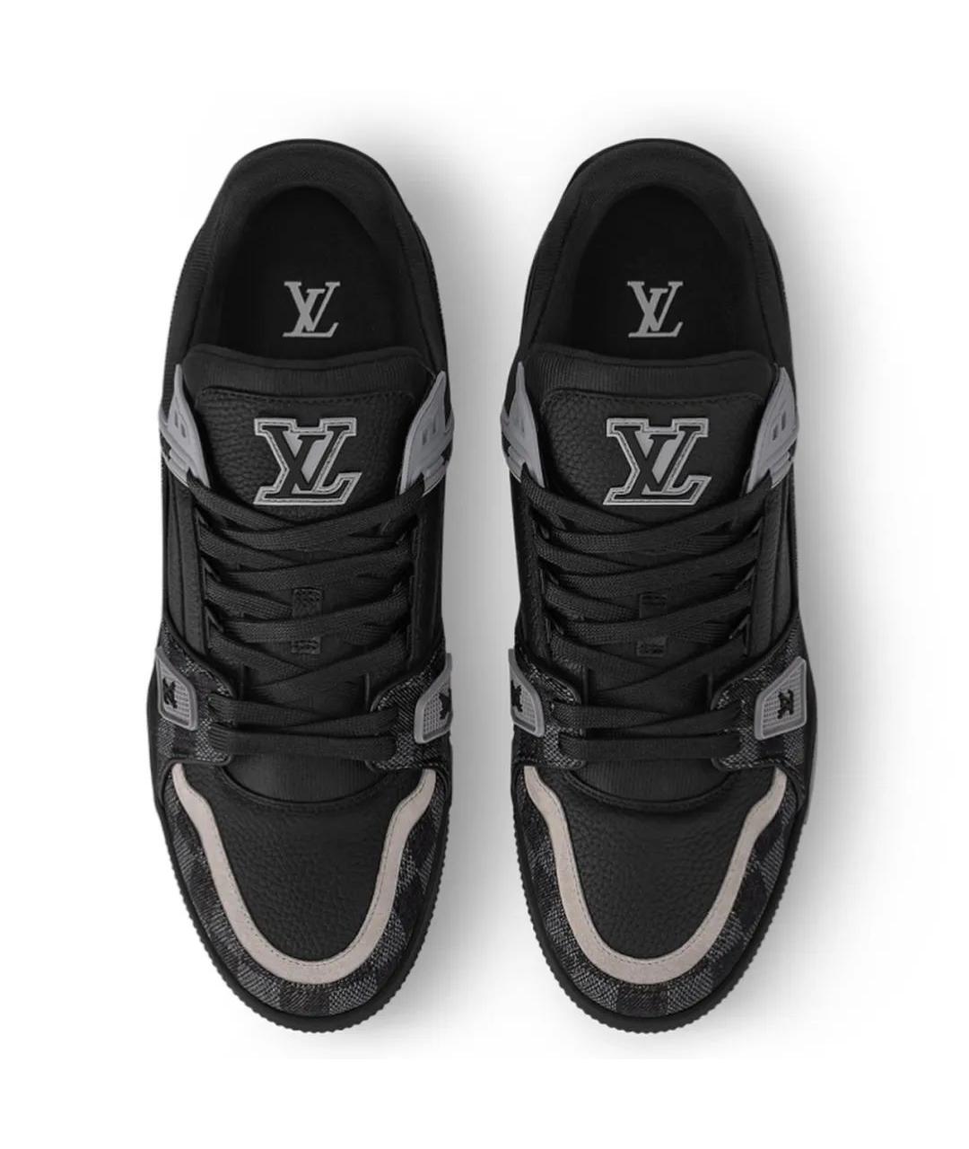LOUIS VUITTON Черные текстильные кроссовки, фото 4