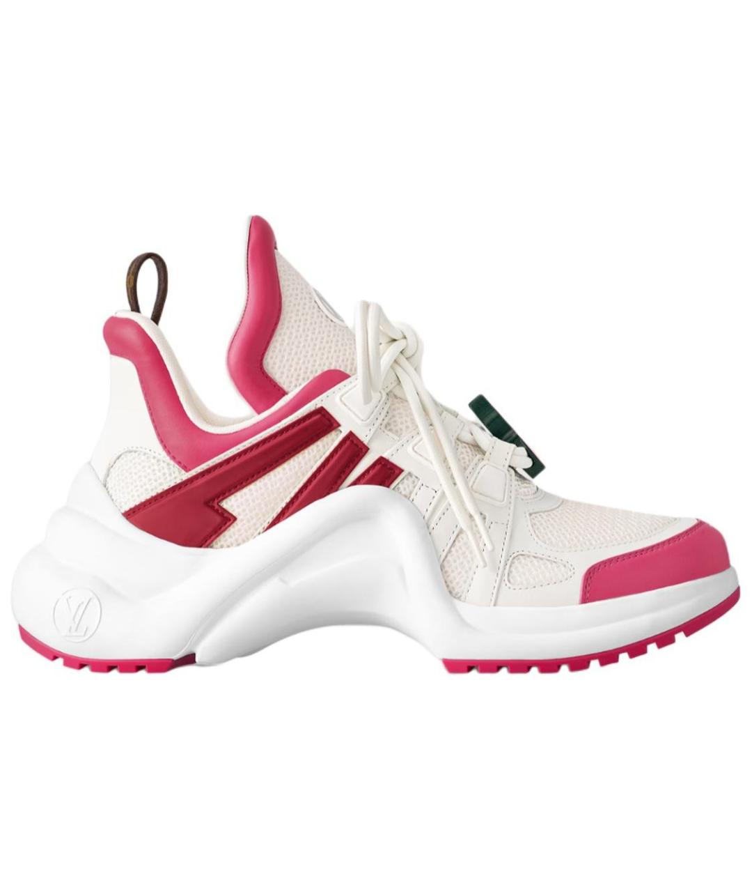LOUIS VUITTON Розовые кожаные кроссовки, фото 1