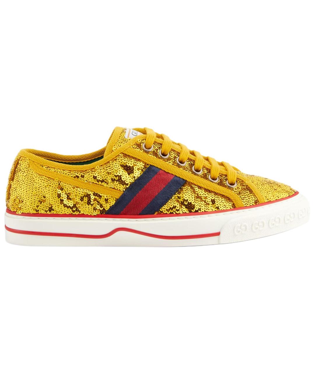 GUCCI Желтые кроссовки, фото 1