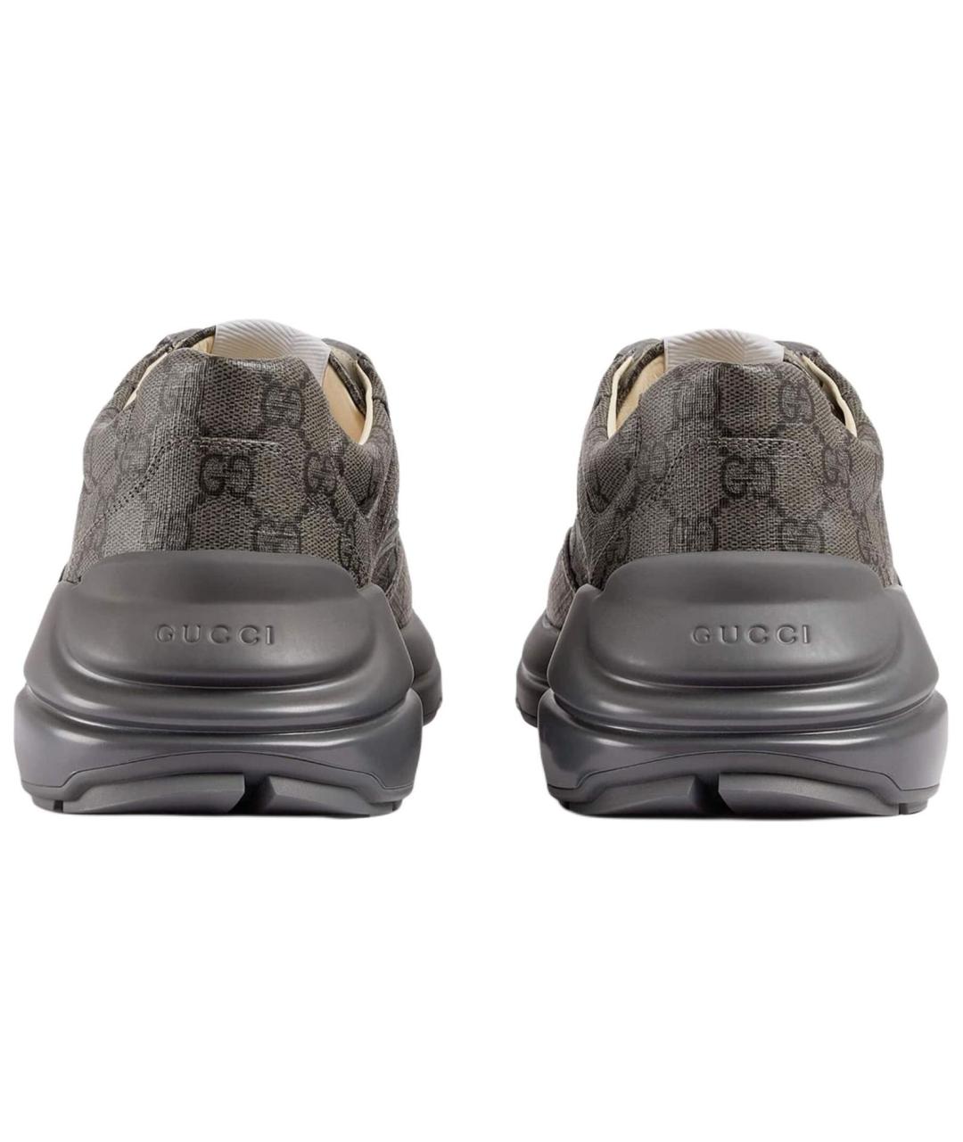 GUCCI Серые низкие кроссовки / кеды, фото 6