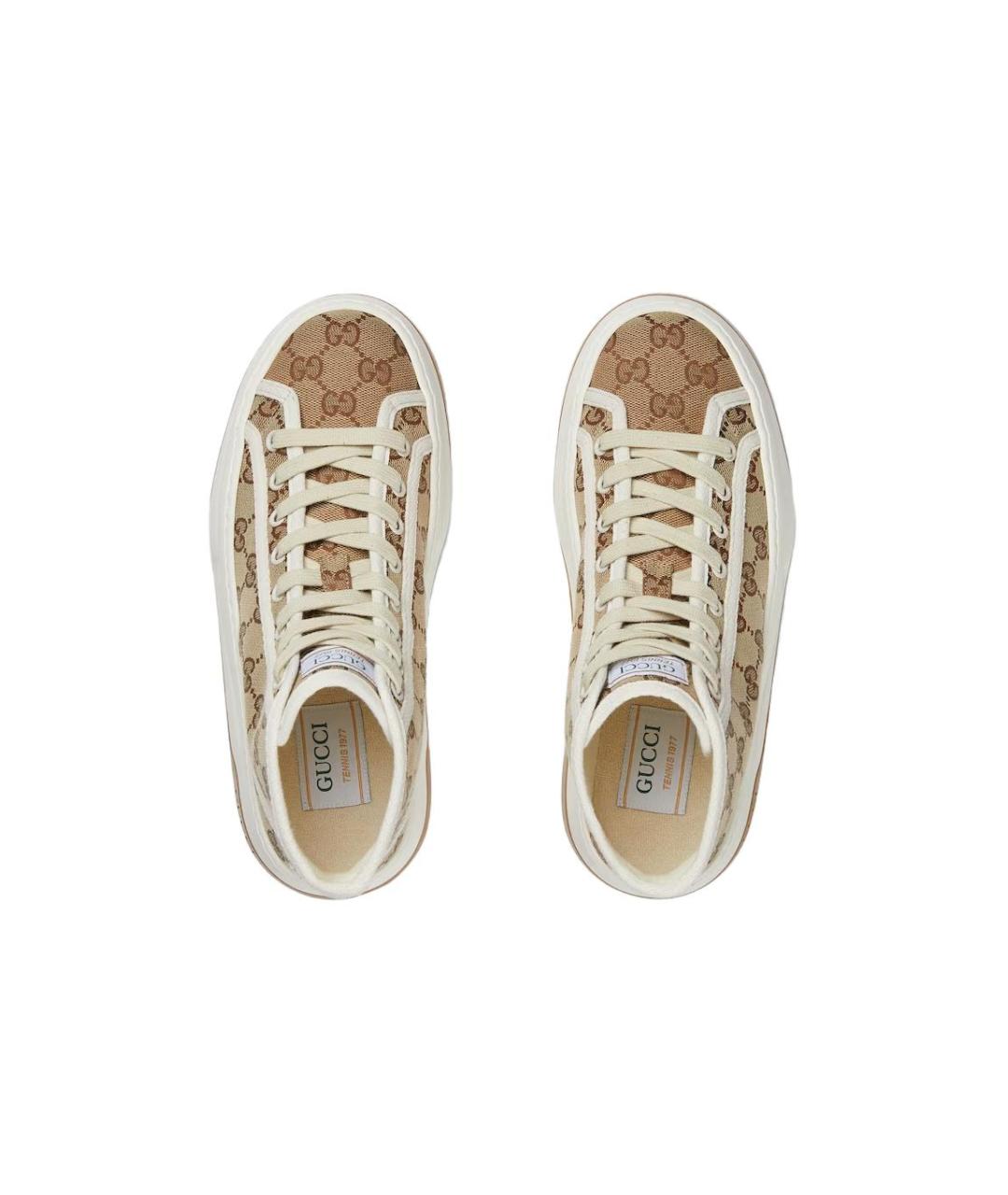 GUCCI Бежевые кроссовки, фото 4