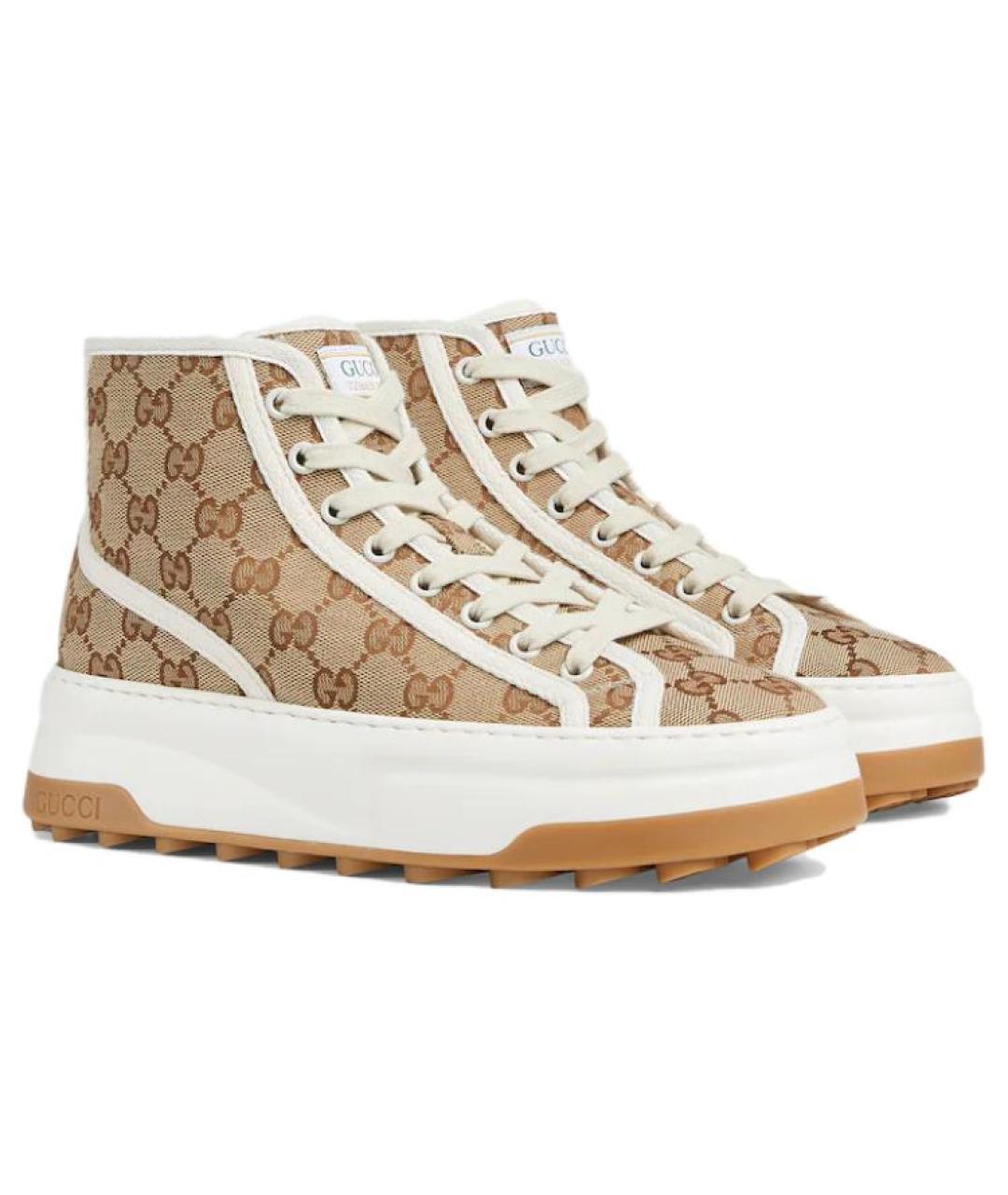 GUCCI Бежевые кроссовки, фото 3