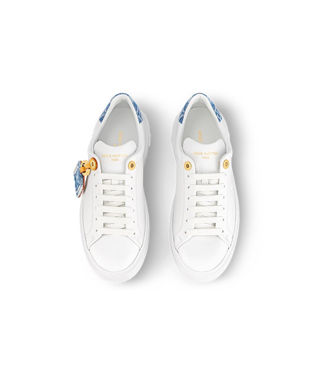 LOUIS VUITTON Белые кожаные кроссовки, фото 4
