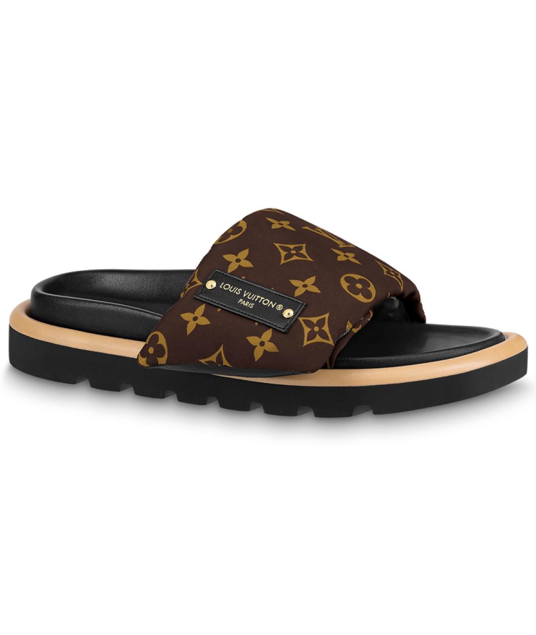 LOUIS VUITTON Коричневые шлепанцы, фото 1