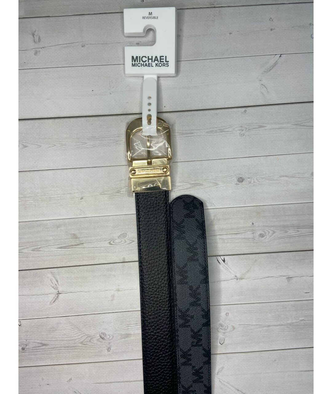 MICHAEL KORS Черный кожаный ремень, фото 3