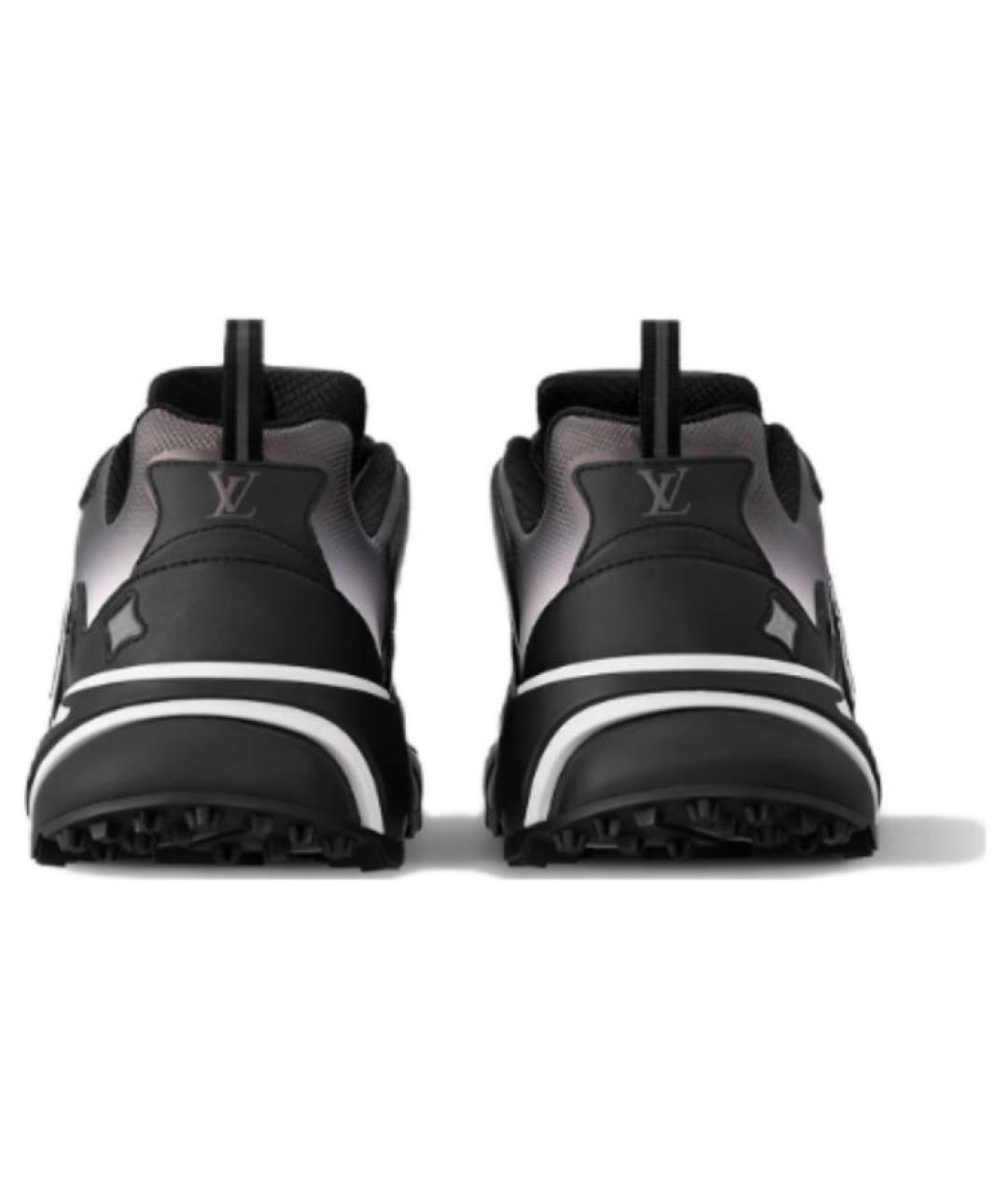 LOUIS VUITTON Черные текстильные низкие кроссовки / кеды, фото 4