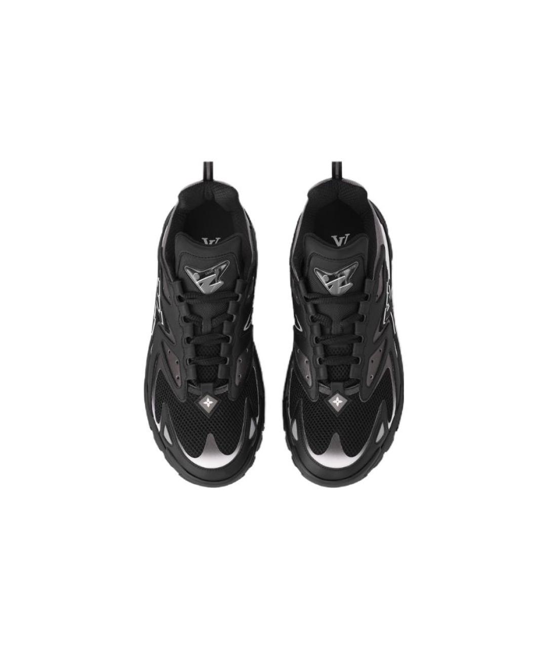 LOUIS VUITTON Черные текстильные низкие кроссовки / кеды, фото 3