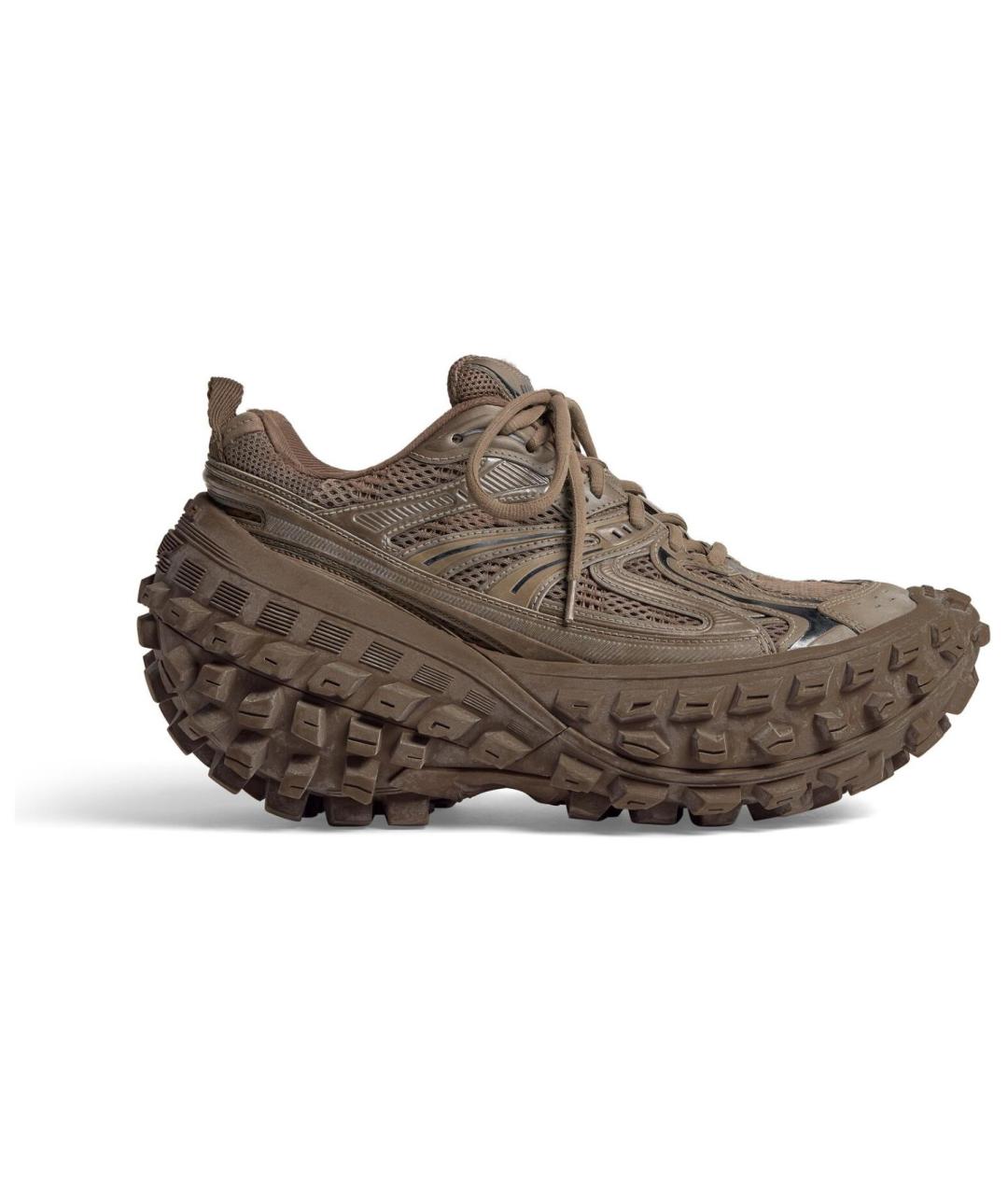 BALENCIAGA Коричневые низкие кроссовки / кеды, фото 1