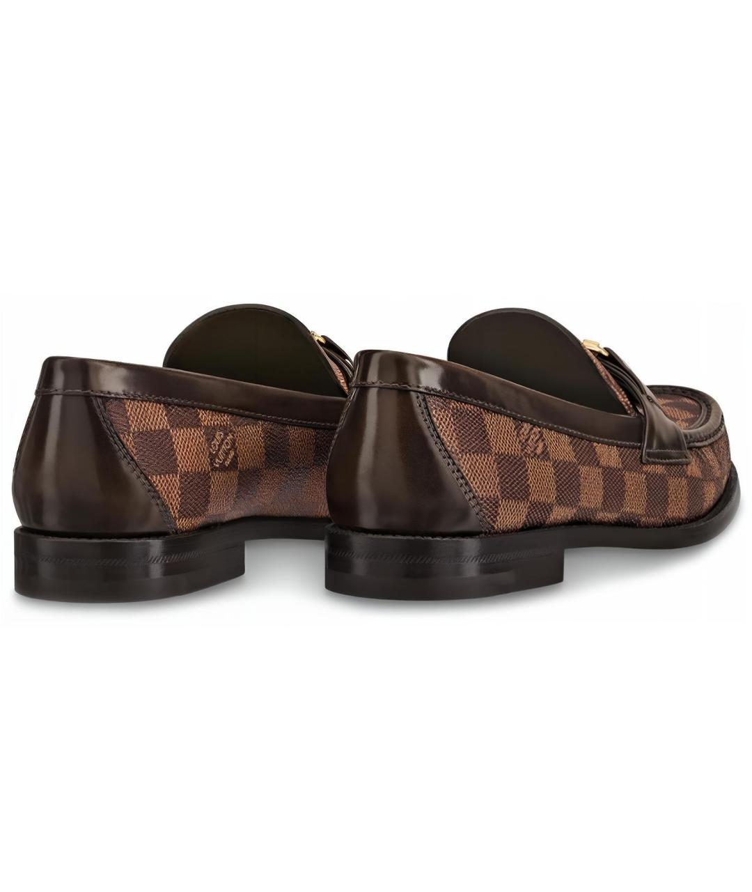 LOUIS VUITTON Коричневые кожаные лоферы, фото 5