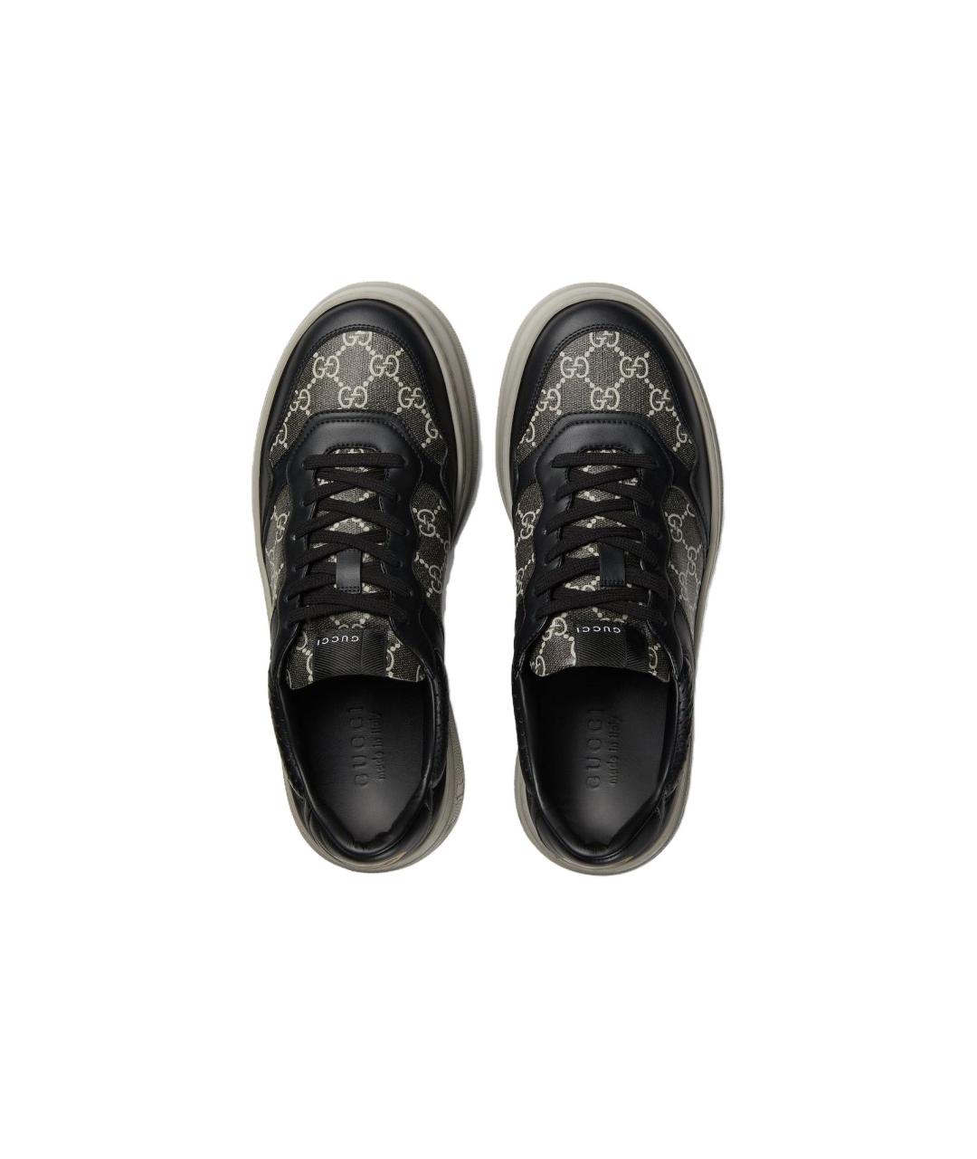 GUCCI Черные низкие кроссовки / кеды, фото 4