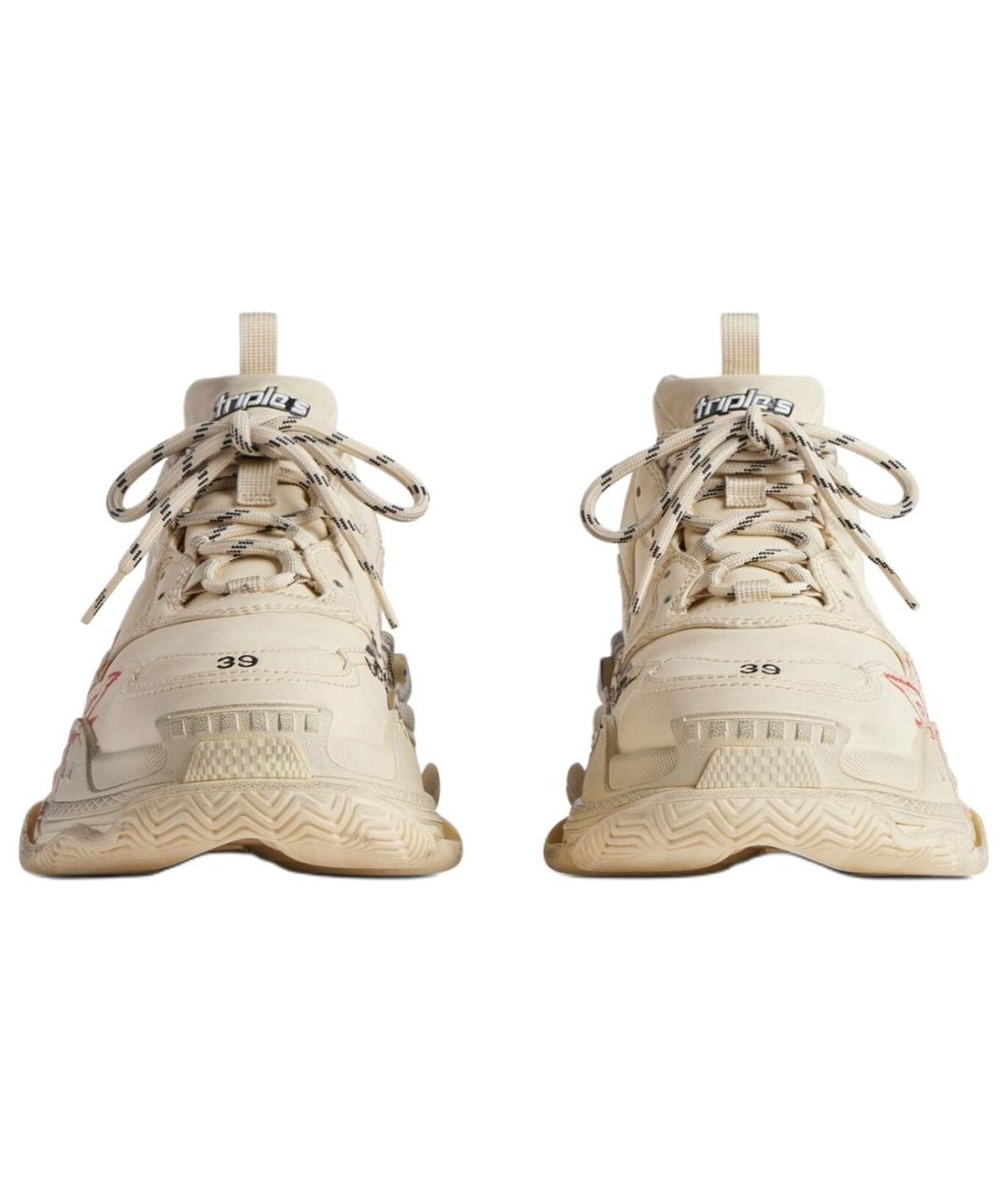 BALENCIAGA Белые низкие кроссовки / кеды, фото 5