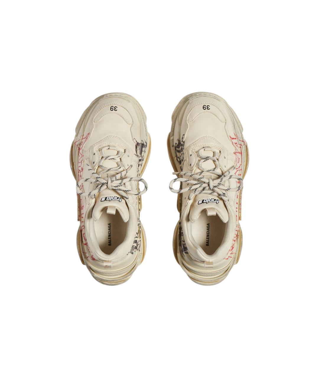 BALENCIAGA Белые низкие кроссовки / кеды, фото 4