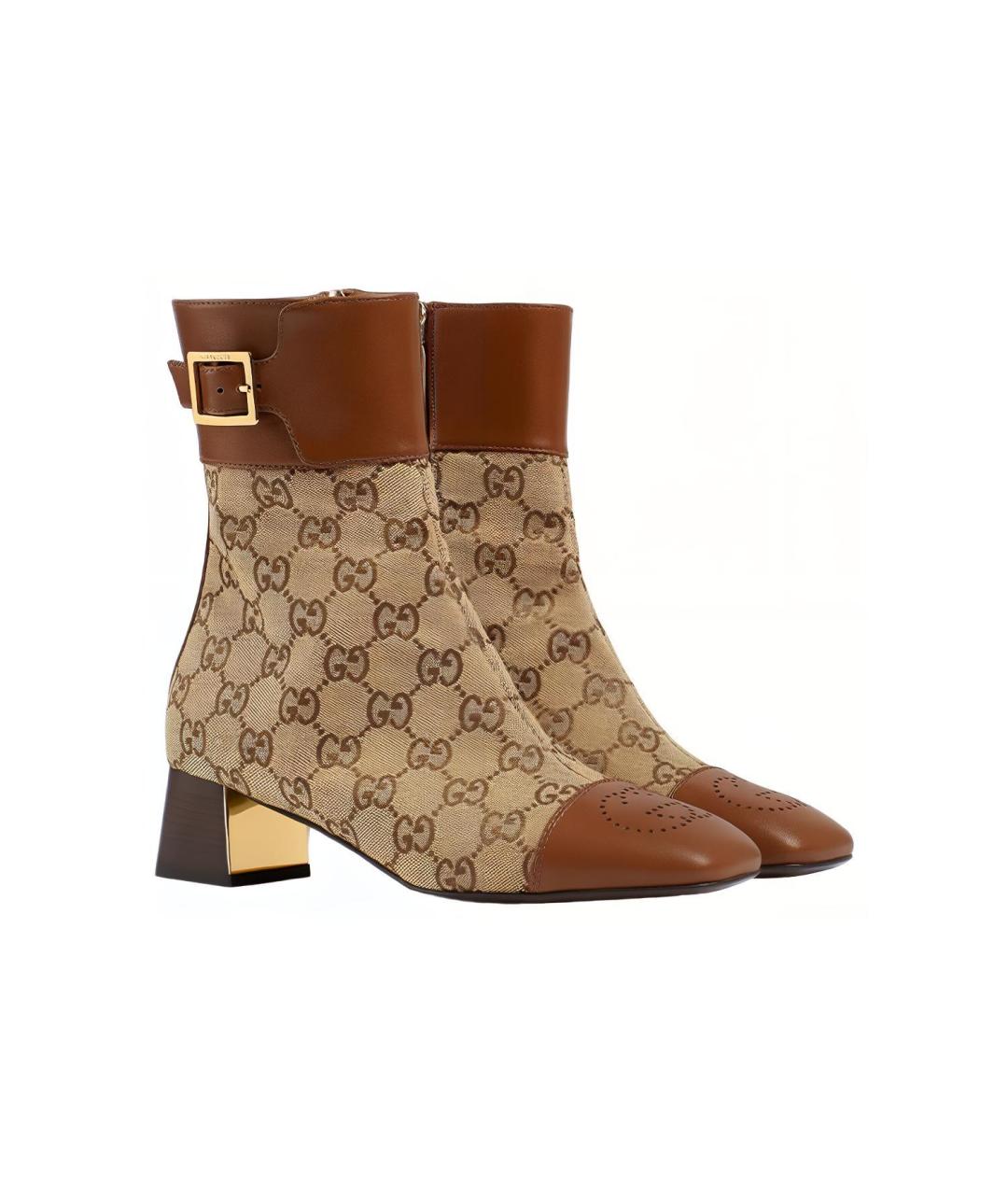 GUCCI Бежевые ботильоны, фото 2