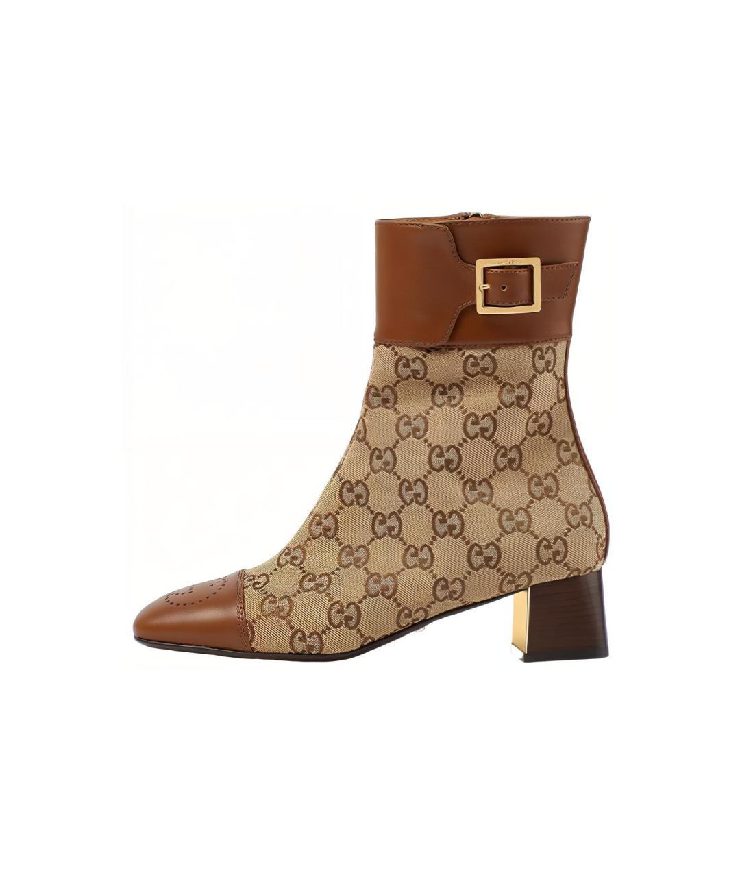 GUCCI Бежевые ботильоны, фото 5
