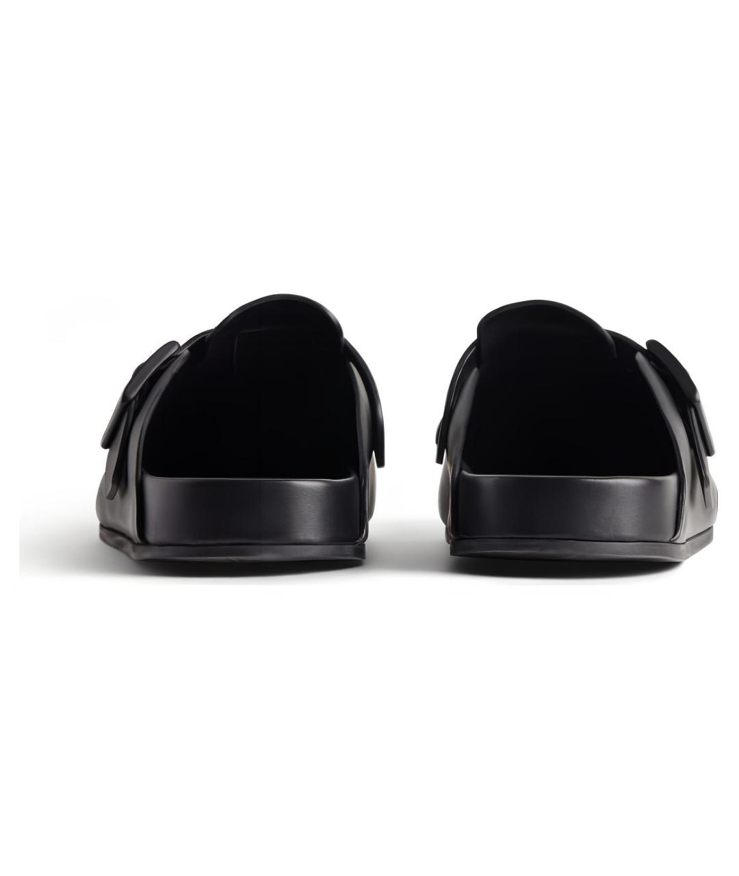 BALENCIAGA Черные кожаные слипоны, фото 4