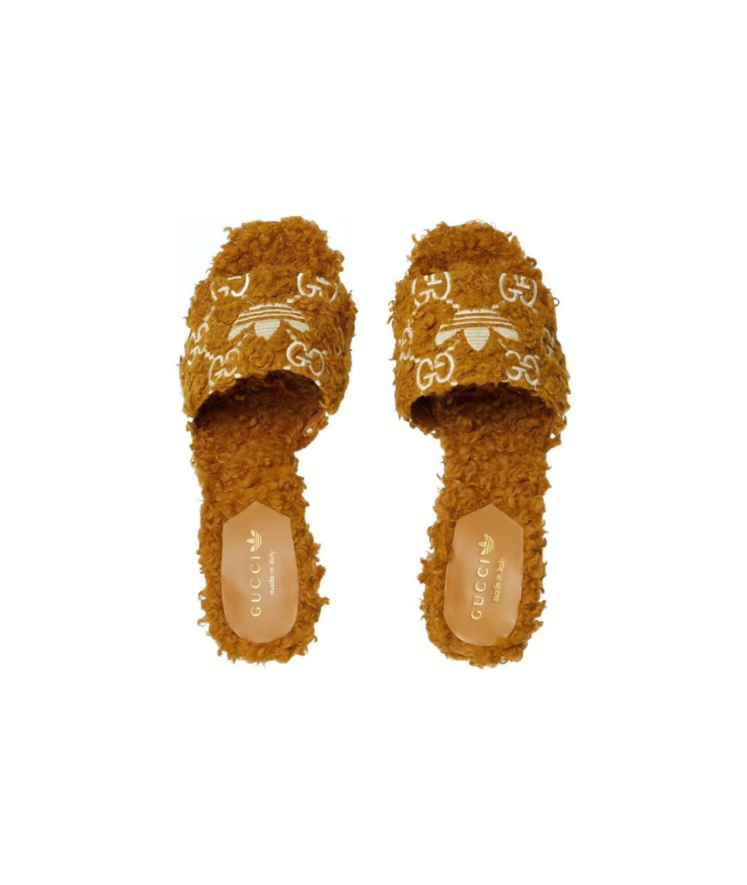 GUCCI Коричневые босоножки, фото 4