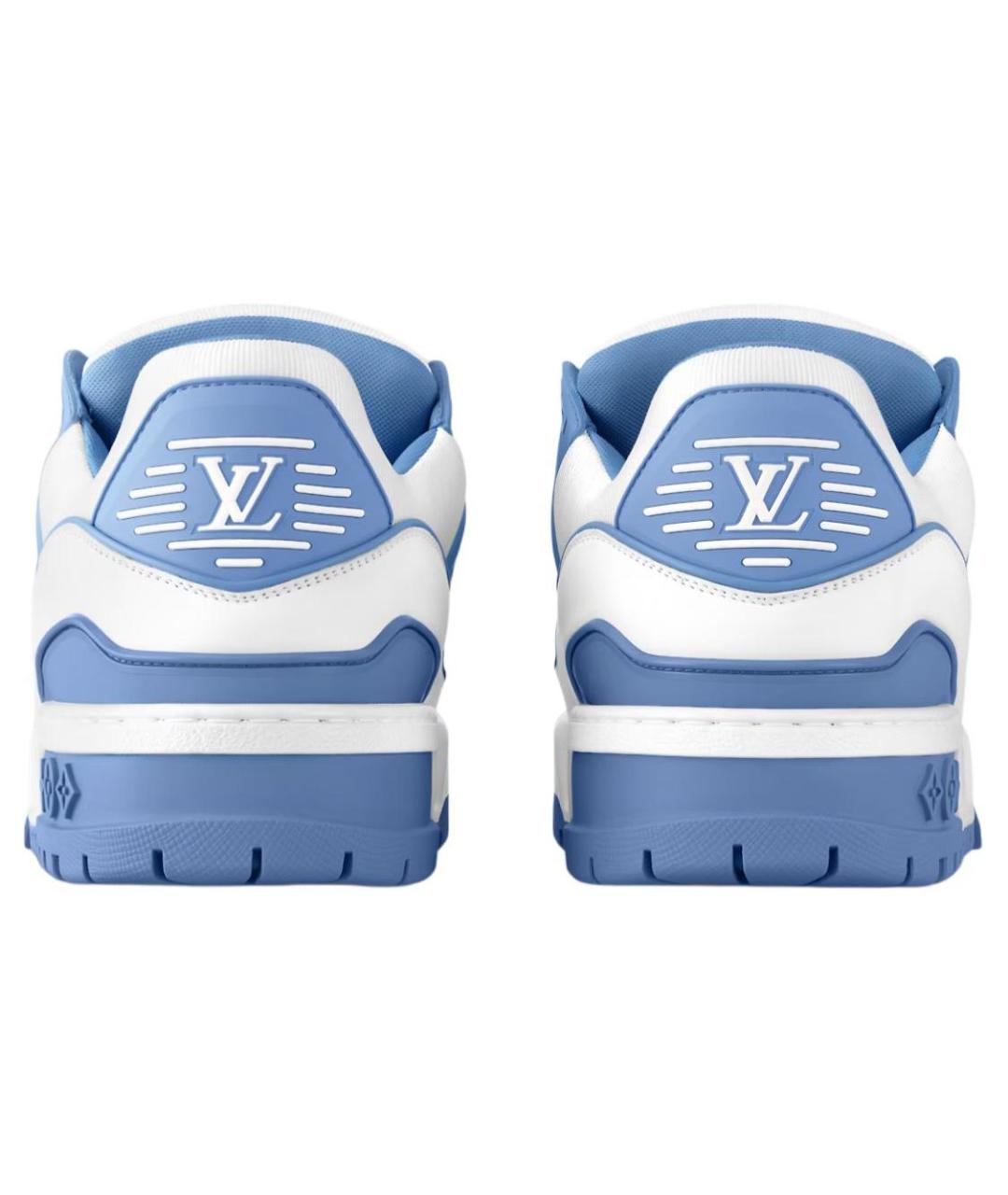 LOUIS VUITTON Голубые кожаные кроссовки, фото 5
