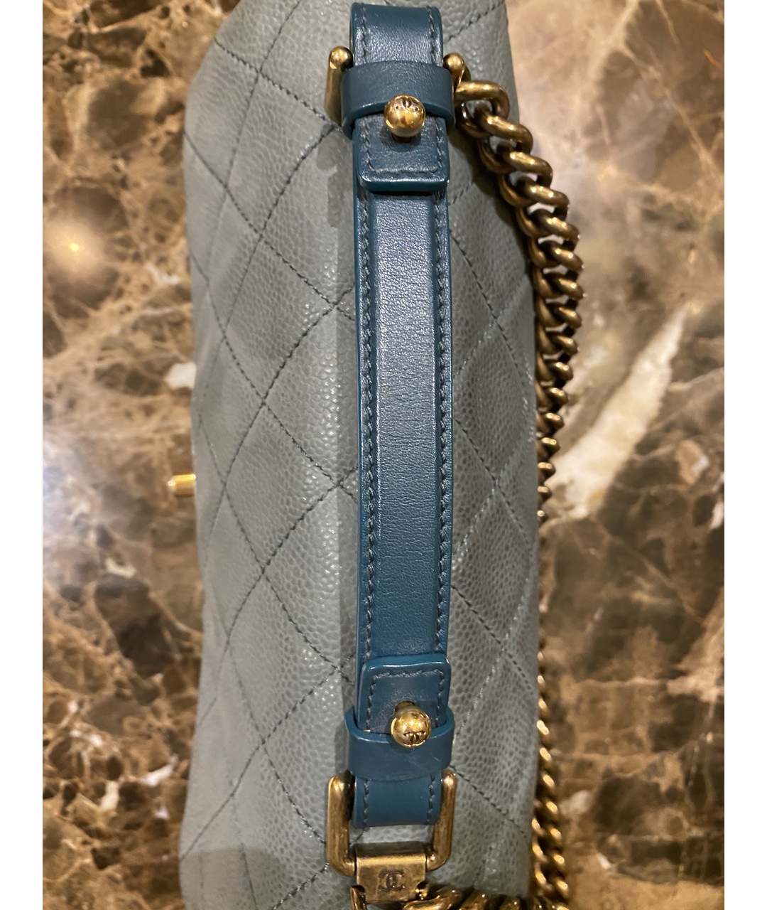 CHANEL PRE-OWNED Хаки кожаная сумка тоут, фото 4