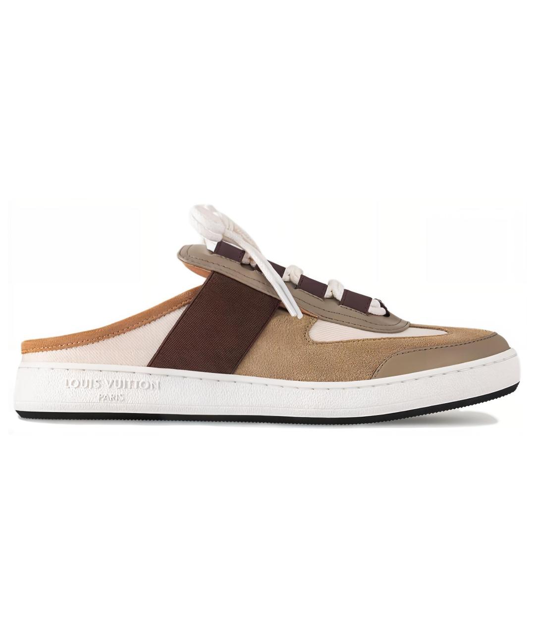 LOUIS VUITTON Коричневые кожаные мюли, фото 1