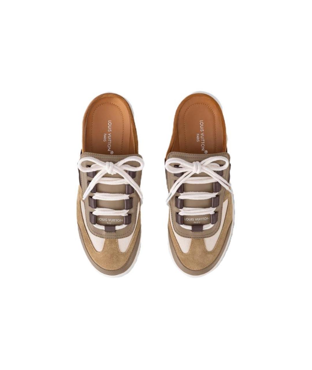 LOUIS VUITTON Коричневые кожаные мюли, фото 4