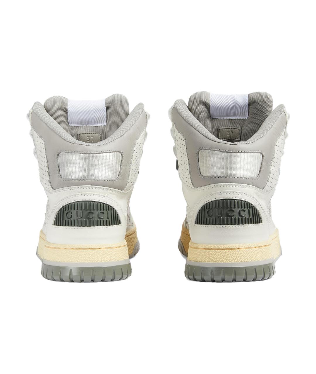 GUCCI Бежевые кожаные кроссовки, фото 5