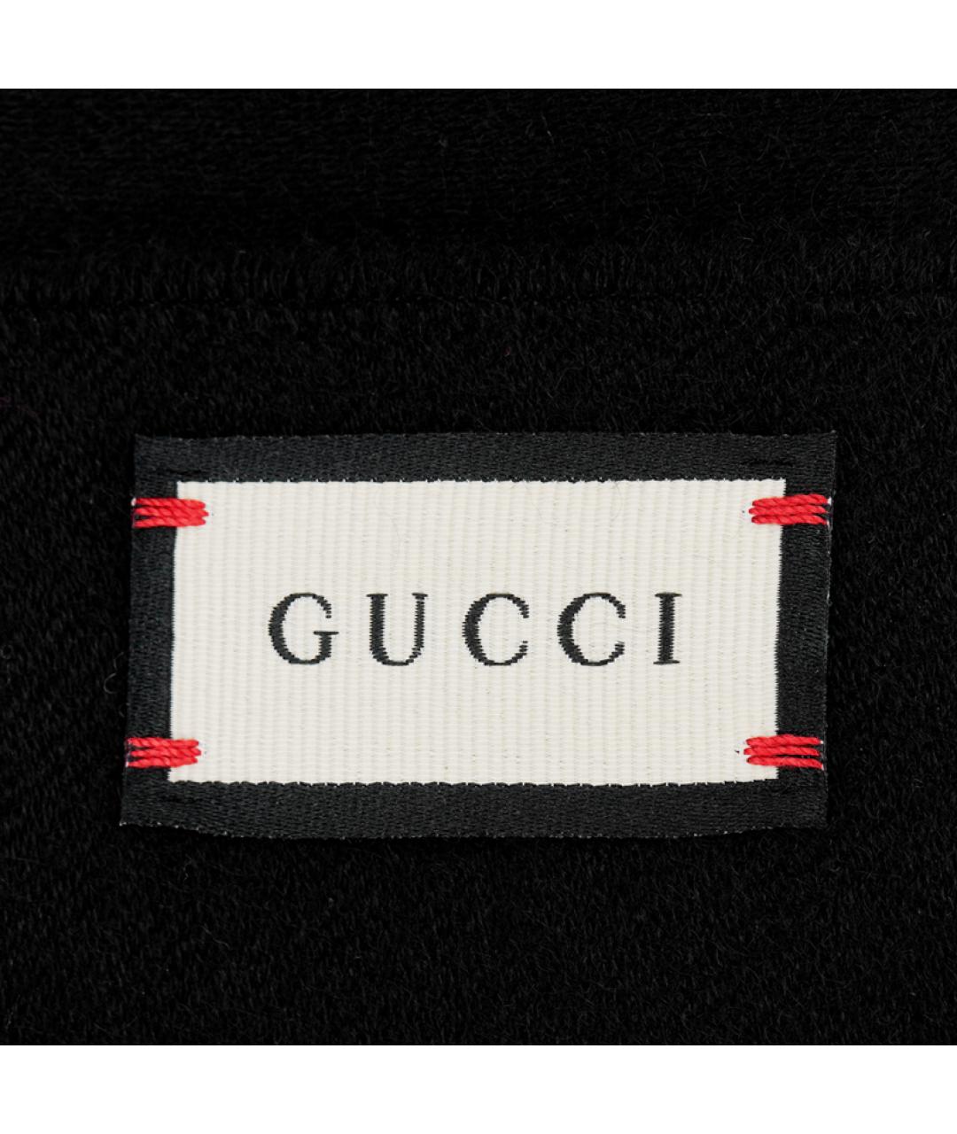 GUCCI Черный шарф, фото 3
