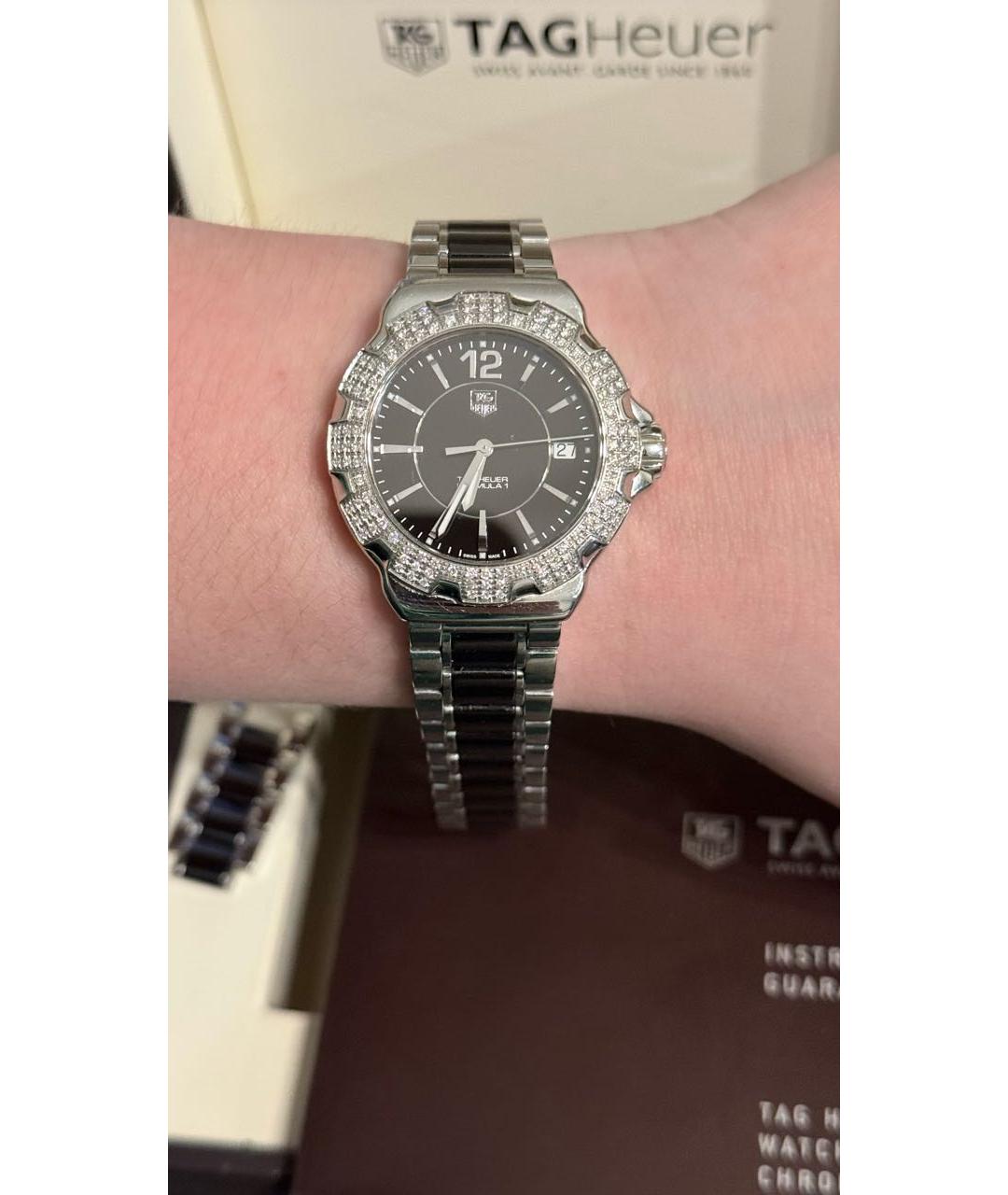 TAG HEUER Серебряные металлические часы, фото 6