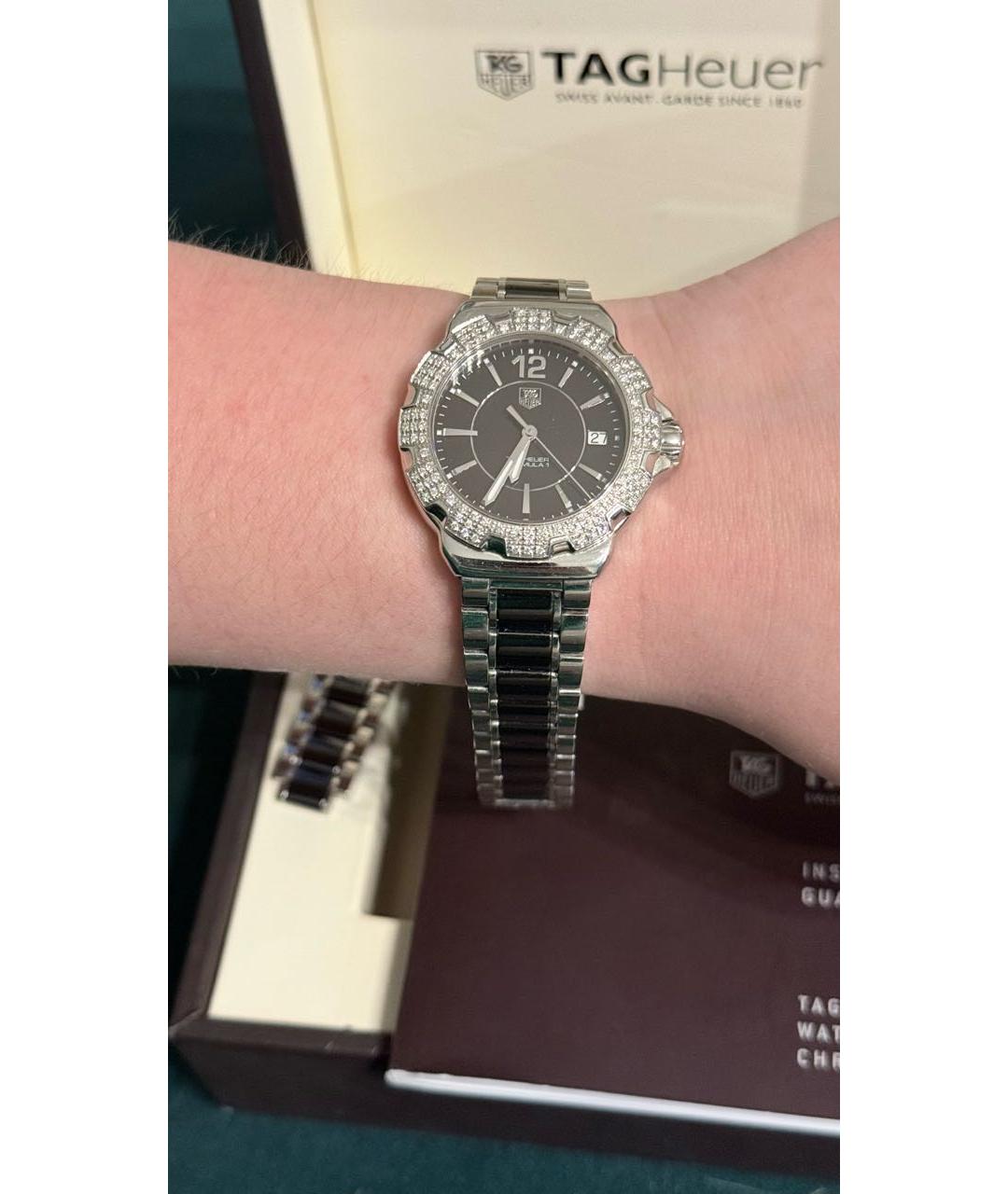 TAG HEUER Серебряные металлические часы, фото 8