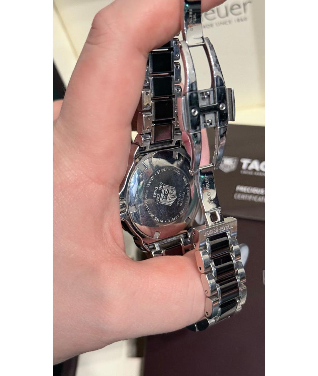 TAG HEUER Серебряные металлические часы, фото 2