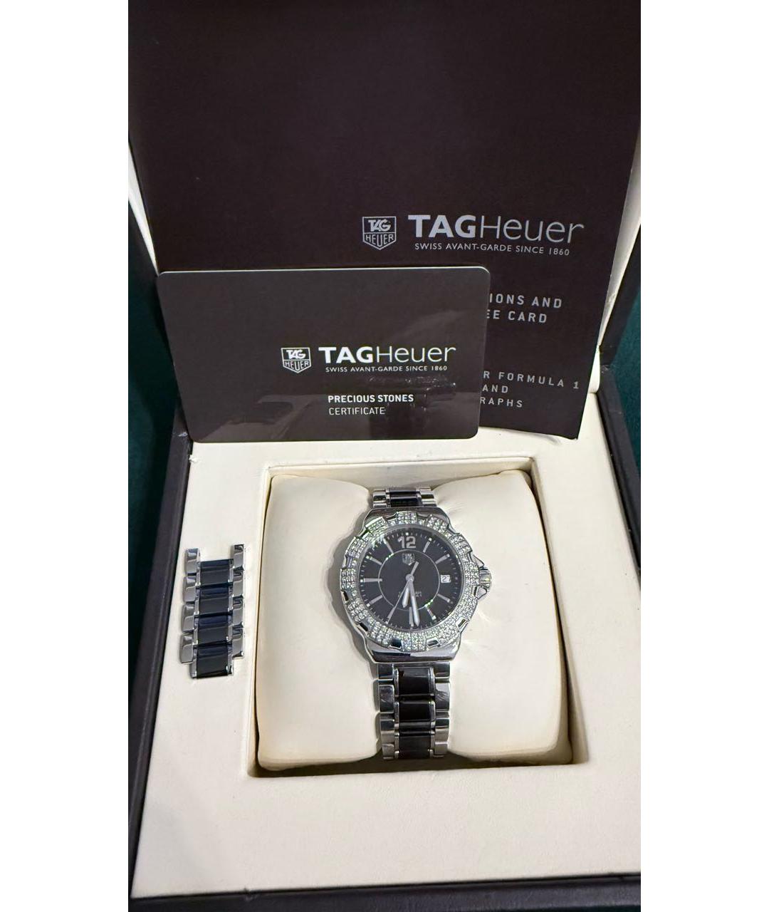 TAG HEUER Серебряные металлические часы, фото 4