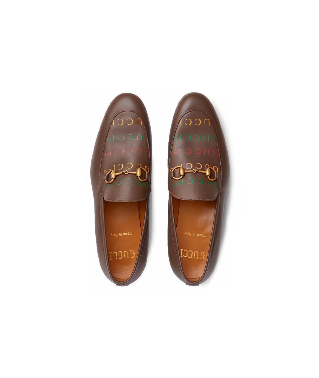 GUCCI Коричневые кожаные лоферы, фото 3
