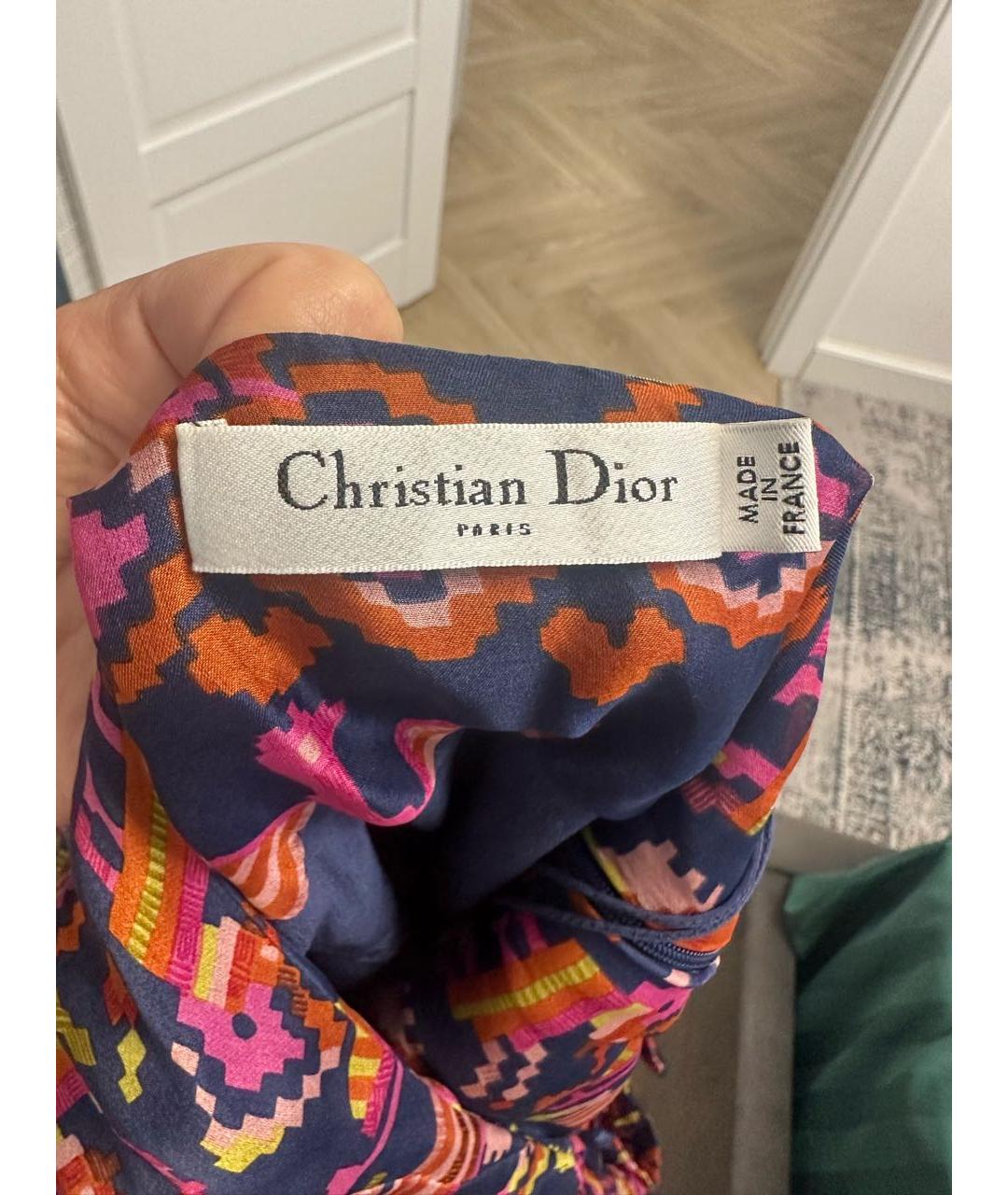 CHRISTIAN DIOR Фиолетовое шелковое коктейльное платье, фото 4