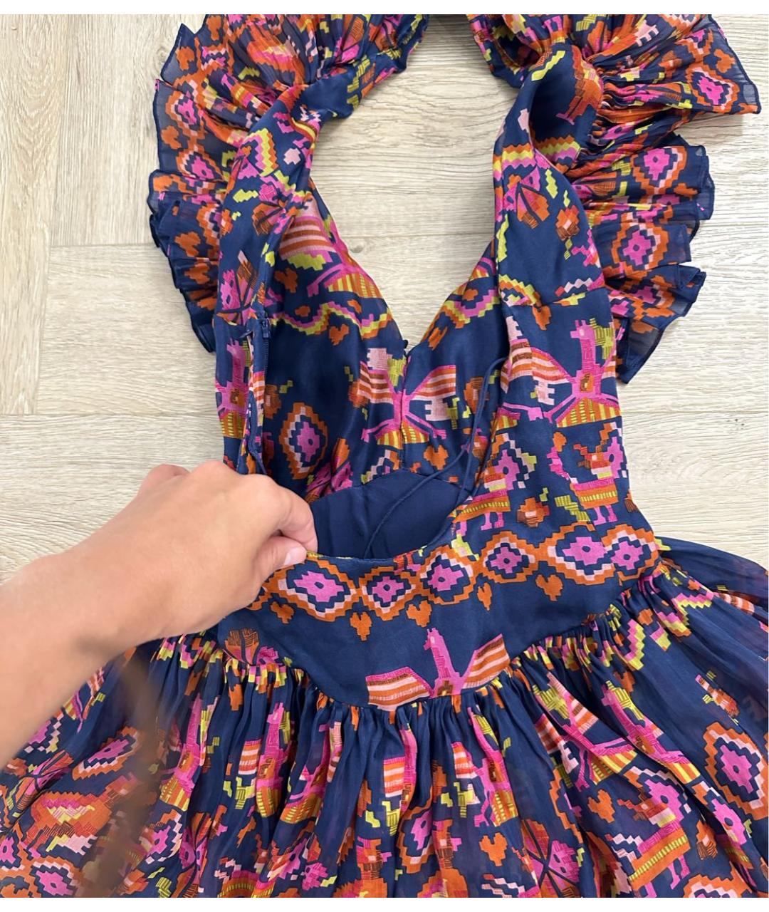 CHRISTIAN DIOR Фиолетовое шелковое коктейльное платье, фото 3