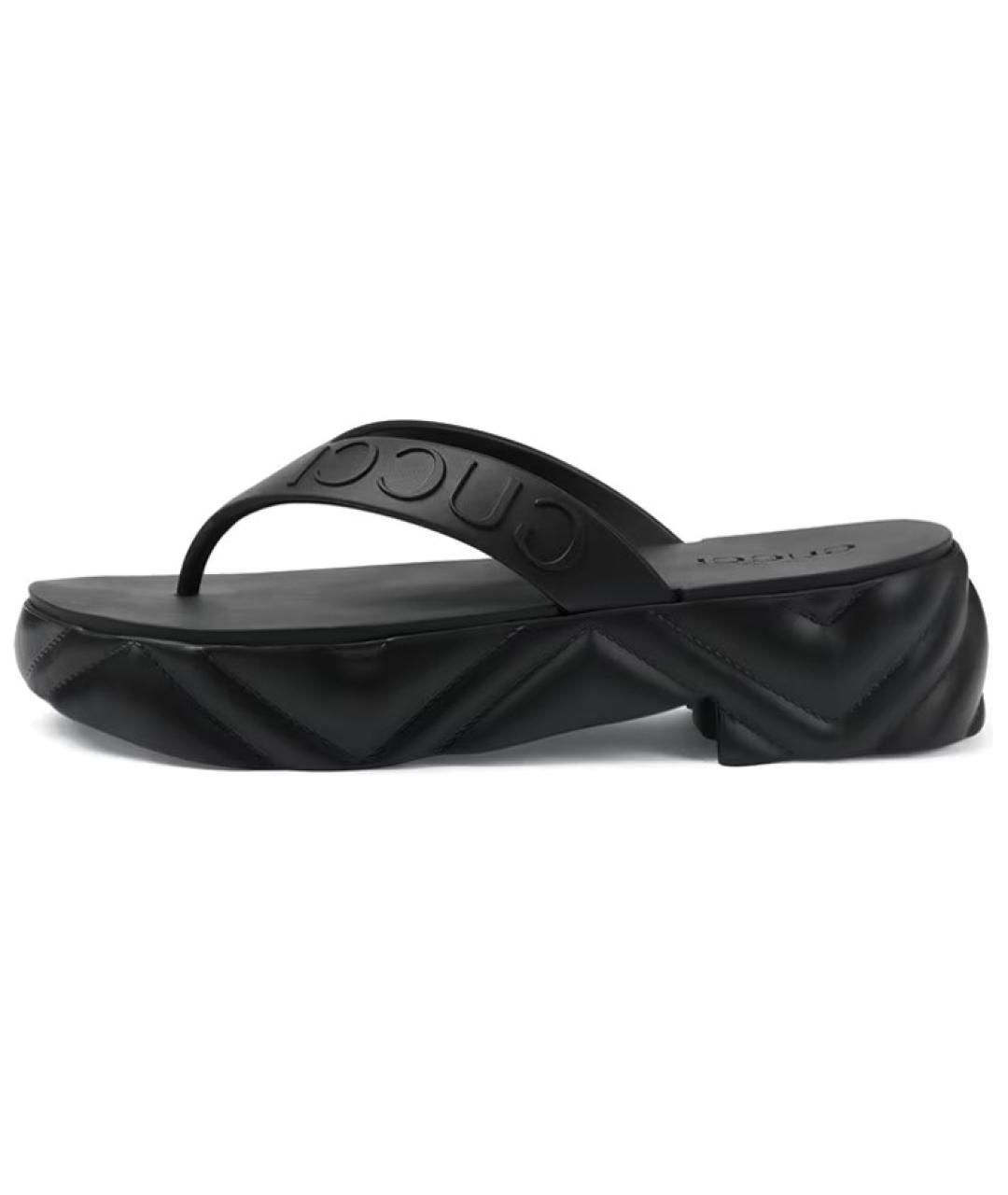 GUCCI Черные шлепанцы, фото 6