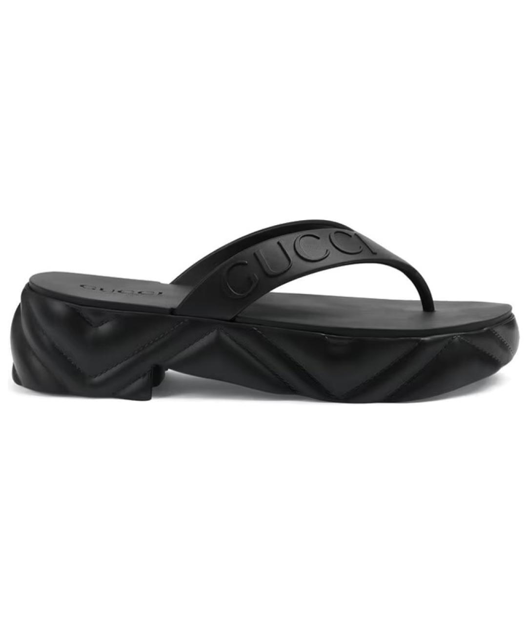 GUCCI Черные шлепанцы, фото 1