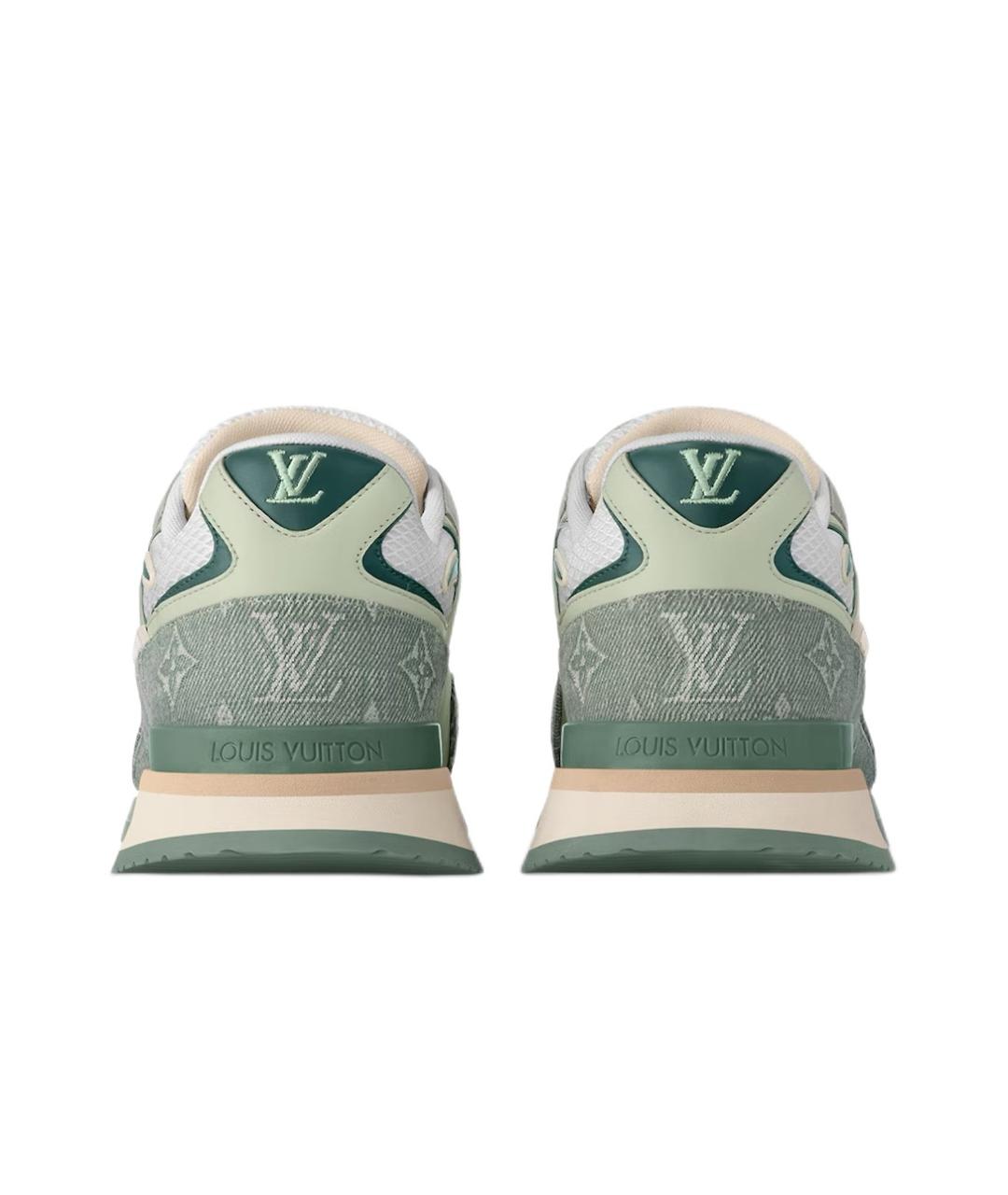 LOUIS VUITTON Зеленые текстильные низкие кроссовки / кеды, фото 5