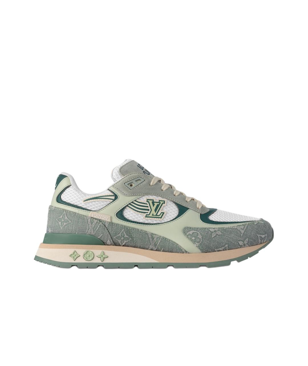LOUIS VUITTON Зеленые текстильные низкие кроссовки / кеды, фото 1