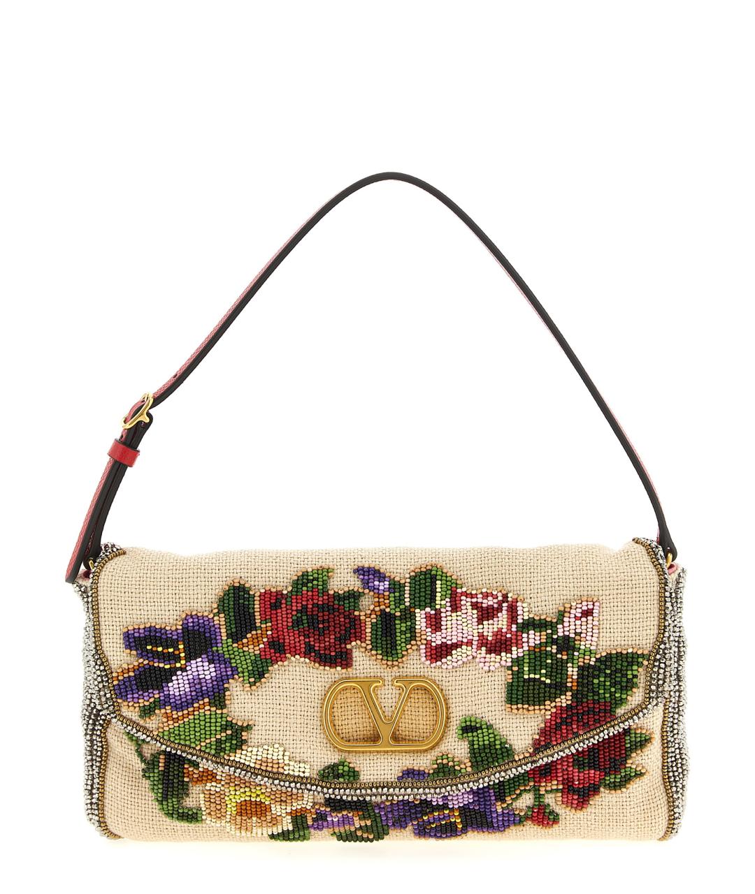 VALENTINO Мульти льняная сумка через плечо, фото 1