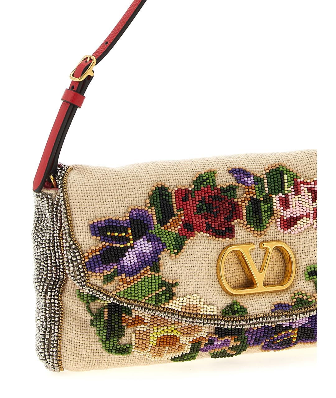 VALENTINO Мульти льняная сумка через плечо, фото 3