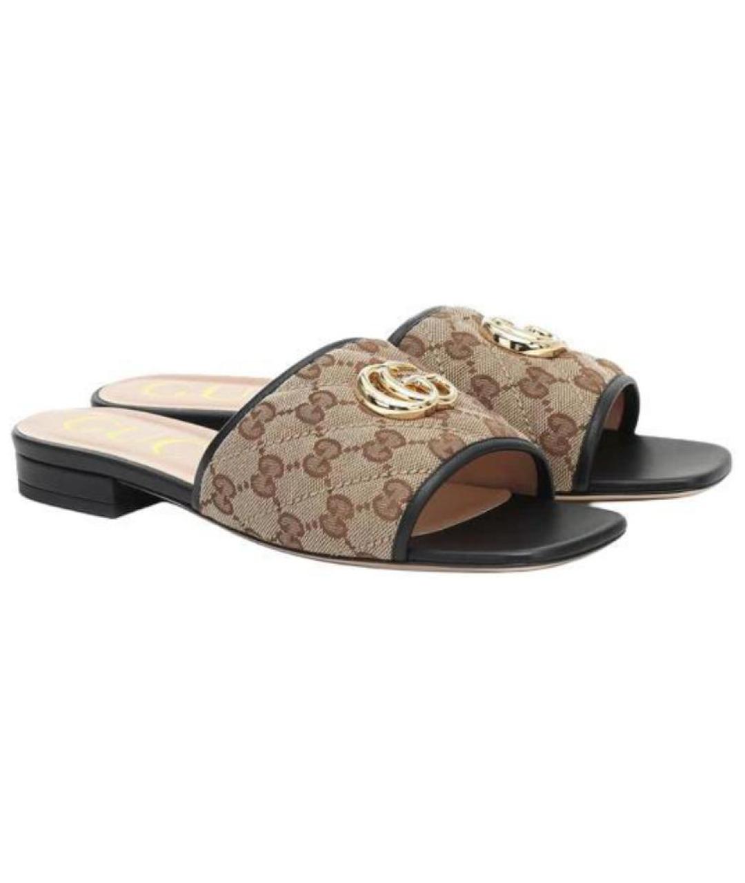GUCCI Бежевые шлепанцы, фото 5