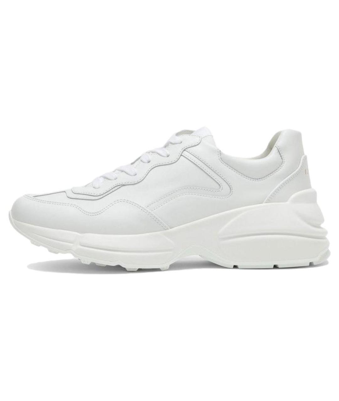 GUCCI Белые кожаные кроссовки, фото 2